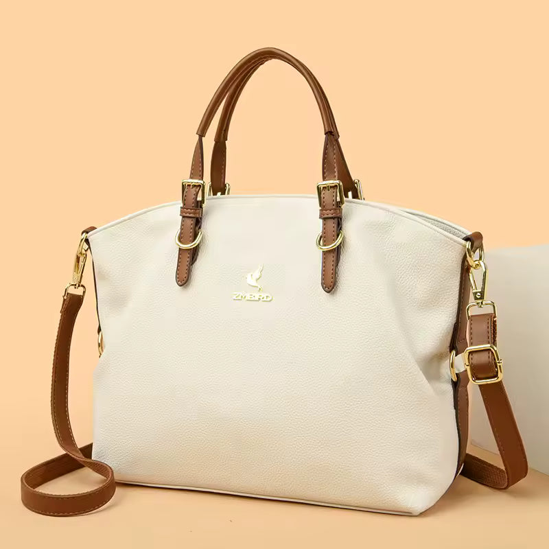 DayPort™ – High-Capacity PU Tote Bag – Soft Shoulder Crossbody Handbag